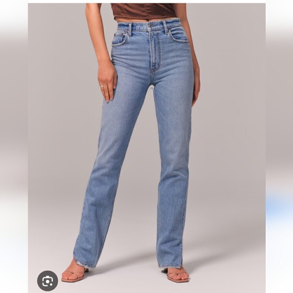 Abercrombie 90s straight Ultra High rise jeans 27